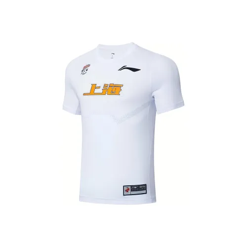 LINING CBA Collection Professional Basketball Collection Т-рубашка Мужская Белая