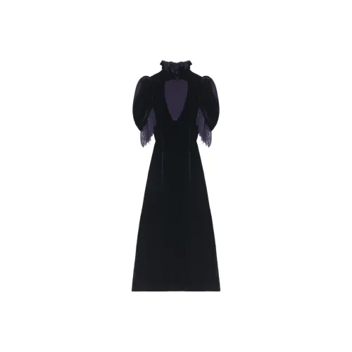 Alexander McQueen FW25 Короткий рукав Платье Женское