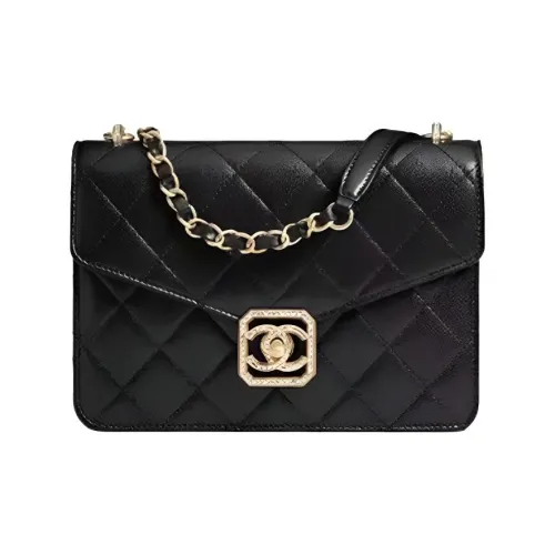 CHANEL 21K Winter Lambskin Сумка через плечо Маленькая Женская Черная