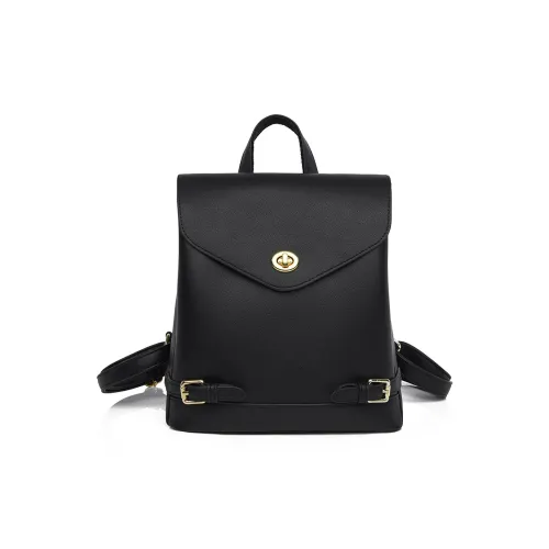 Meow In The Grass ПУ (полиуретан) Рюкзак Стандартный Женский Черный Бежевый Черный Коричневый