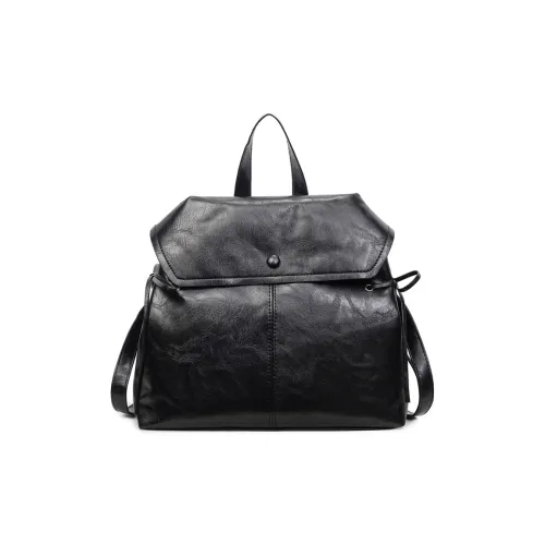 Meow In The Grass ПУ (полиуретан) Рюкзак Женские Черный Коричневый Кофейный