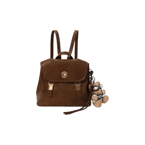 PAYOT Синтетическая кожа Сумерки Золотой Рюкзак Обычный Женские Коричневый черный