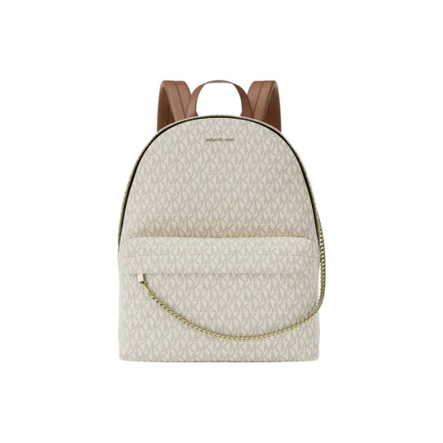 MICHAEL KORS Slater Artificial Leather Backpack Large Women's Vanilla White