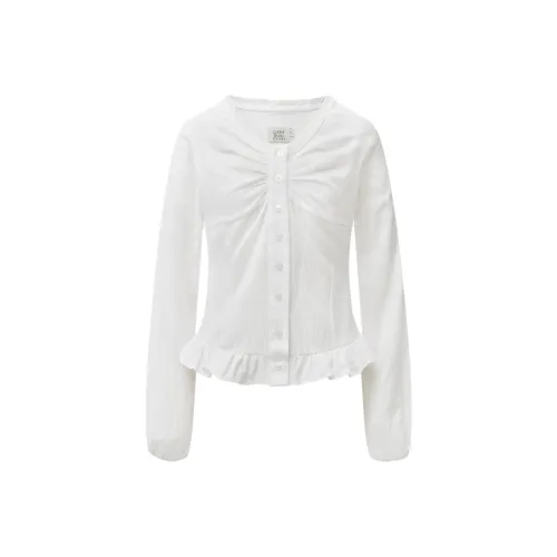 Letter From Moon FW25 Lazy Frill Складные Рубашка-Блузка Женская