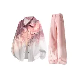 Розовый + Розовый Брюки