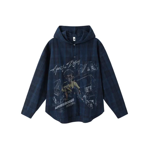 51XXHA Синий Унисекс Рубашки