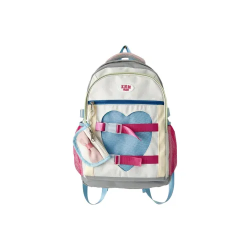 Yin Chu Композитная ткань Рюкзак Стандартный Женские Белый Синий Розовый Бежевый Желтый Синий Многоцветный