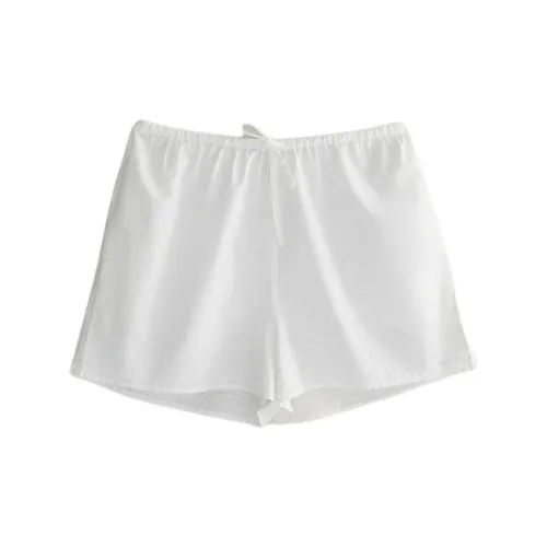 ZARA Морозный Белый Женские Пижамные Штаны