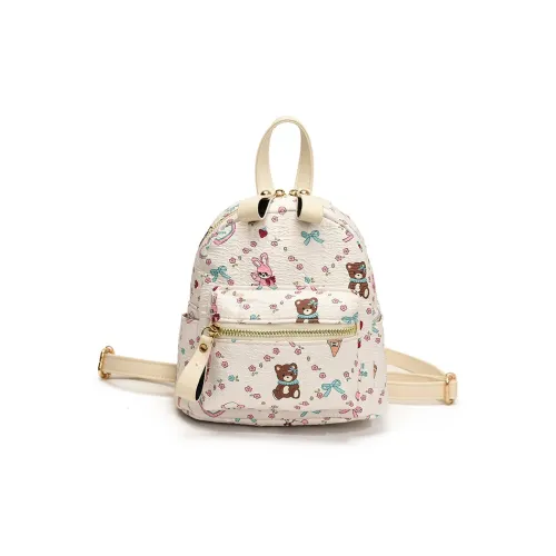 Meow In The Grass ПУ (полиуретан) Рюкзак Стандартный Женские Белый Черный