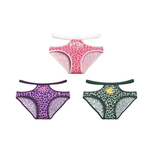 HUADIANPINSE 256509 Леопардовый принт 100% хлопок треугольник женские трусы-бикини