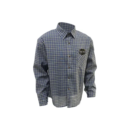 FORCEPULR Blue Unisex Shirts FORCEPULR Синий Унисекс Рубашки