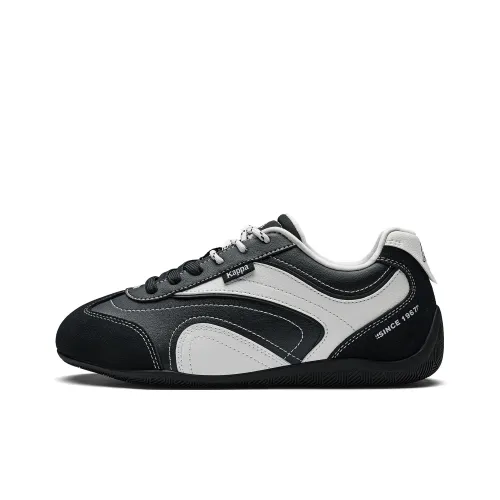 KAPPA Спина до Спины Обмотка Износостойкие и Противоскользящие Низкие Беговые кроссовки Женские Черный Белый