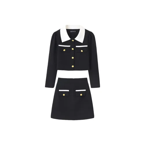 JOSR Черный Женские Комплекты с Юбкой