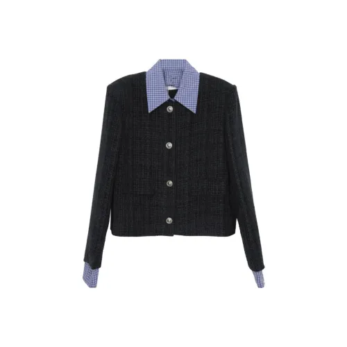 UYH Весенний Осенний Универсальный Утяжка Вязаная Ткань Дизайн Куртка Женская