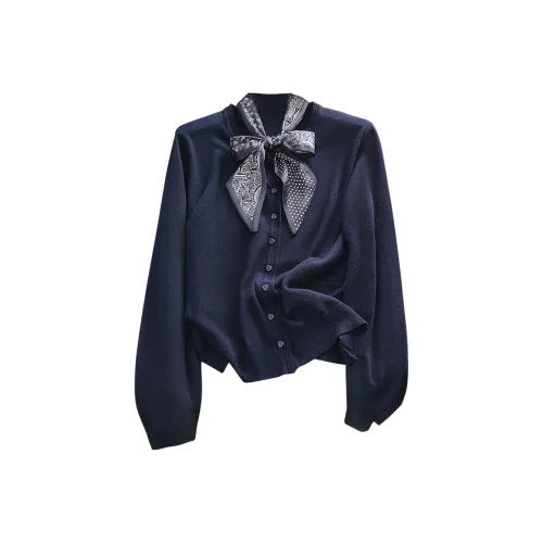 Cypress House Темно-синий Синий Женский Трикотаж