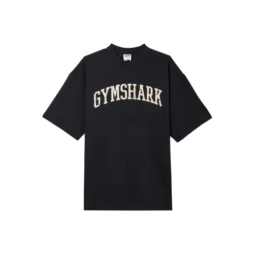 GYMSHARK Рукав с оборванным плечом T-рубашка Мужская Черная