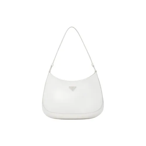 PRADA Cleo Кожа Полумесяц Сумка через плечо Женская Белая