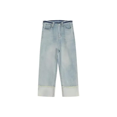 La Chapelle Ностальгический зеленый Женские Джинсы