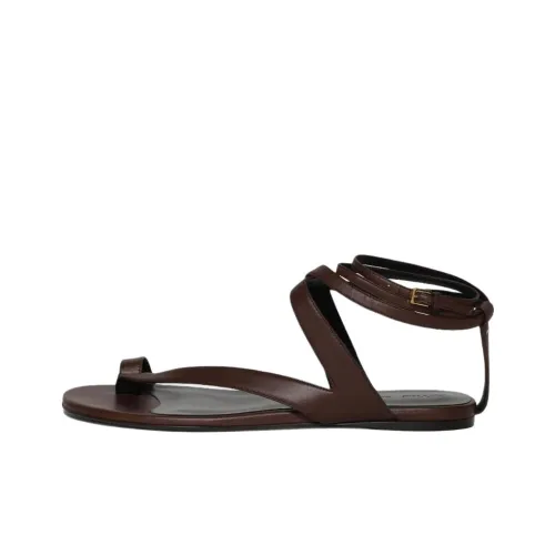 KHAITE Aimee One Ремень Сандалии Женские Коричневый