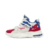 Бежевый, синий, красный (2229, высокие кеды, флисовая подкладка)