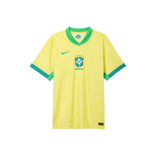 Nike Ретро Футбольные Джерси 2024 Season Brazil Игровая версия Мужская Динамичная Желтая