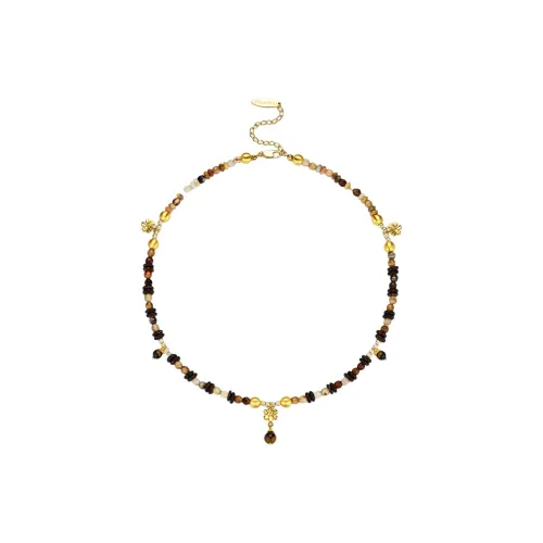 YUAN FIELD Золотой Покрытый Медный с Кобальтом Золотой Светлый Титановый Золотой Ожерелья Унисекс