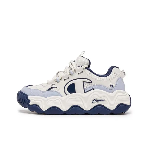 Champion Champ Lava EC Balance Low Топ Скейтборд Кроссовки Унисекс Молочно-белый Qinghui Синий