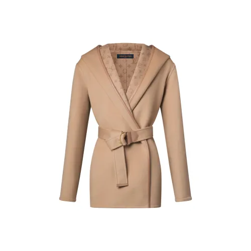 LOUIS VUITTON Бежевый Женский Пальто