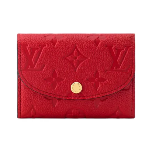 LOUIS VUITTON Monogram Empreinte Коровья кожа крупнозернистая Кошелек Женские Louis Красный