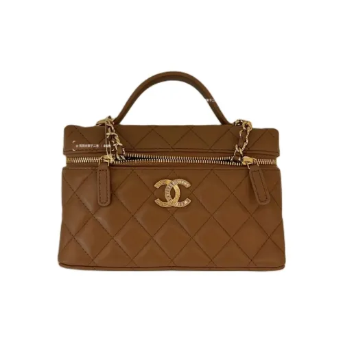 CHANEL Lambskin Bag Women's Brown