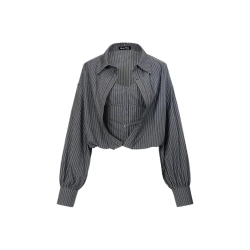 HYTE MOLY Серые полосы Женские Рубашки