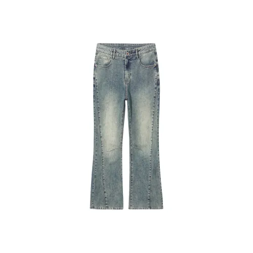 MEXISHION Ностальгические синие унисекс джинсы