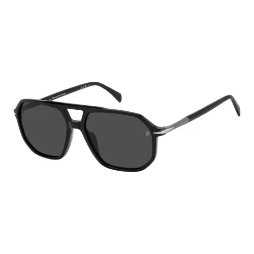 DAVID BECKHAM Ацетат Aviator Солнцезащитные очки Мужские Черные