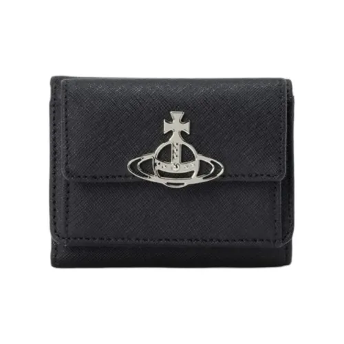 Vivienne Westwood Кошелек из коровьей кожи мини женский черный