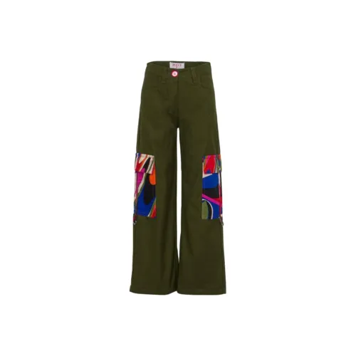 EMILIO PUCCI Зеленые Детские Брюки