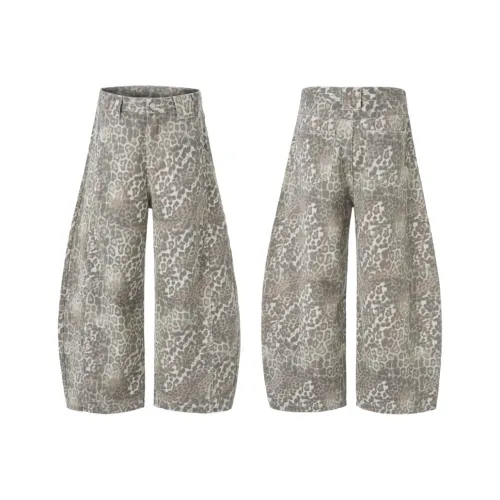 Holiday Count Леопардовый принт Унисекс Джинсы