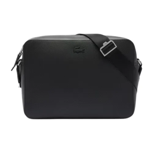 Сумка через плечо LACOSTE Collaboration Спилок коровьей кожи Мужская Черная