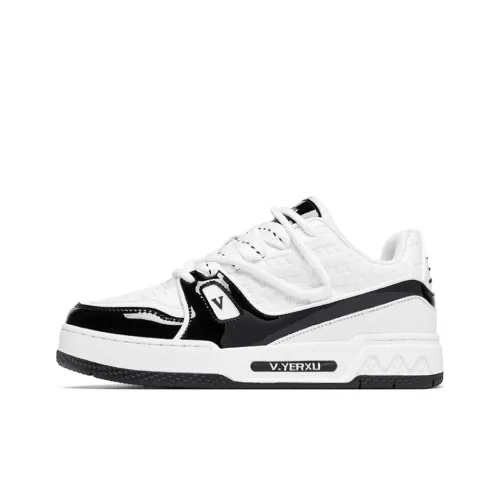 V.YERXU Skate Sneaker Скейтборд Кроссовки Низкие Белый Черный Унисекс