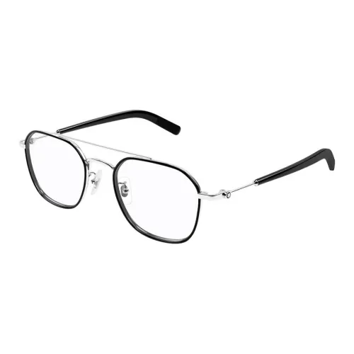 MONTBLANC Металл Aviator Оправы для очков Мужской Черный