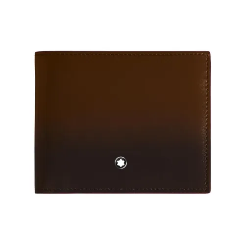 MONTBLANC Коровья кожа крупнозернистая Кошелек Мужской Чернила Коричневый