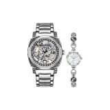 Серебряный Черный Двойной Часы