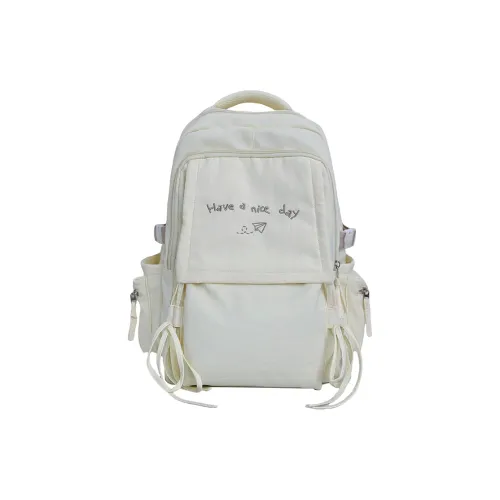 Single Warehouse Нейлон Рюкзак Стандартный Унисекс Экрю Розовый Желтый Синий Черный