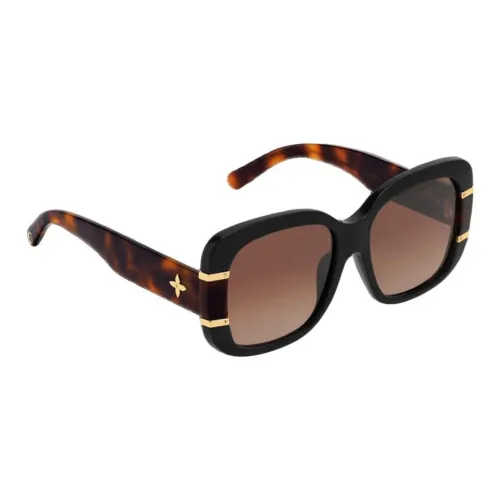 LOUIS VUITTON Ацетат Бабочка Солнцезащитные очки Женские Черный