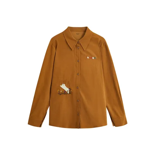 Inman Темный кофейный цвет женские рубашки