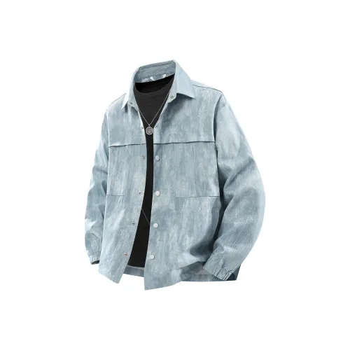 PGNC Мужской Отложной воротник Модный бренд Свободный крой Модный Куртка Топ Унисекс