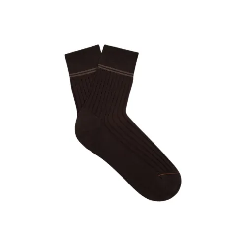 Ermenegildo Zegna Коричневый Унисекс MID Носки до икры