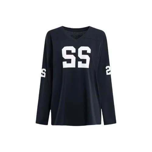 SISC Темно-синие женские футболки T