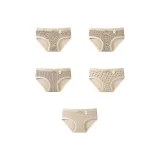 [5-Предметный] Зебра с принтом + Леопард с принтом Кофейный + Волна с принтом + Бант + Точка с принтом