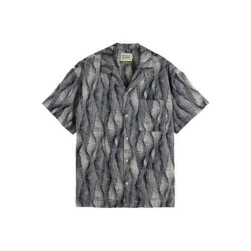 Scotch Soda Морской Синий Мужские Рубашки