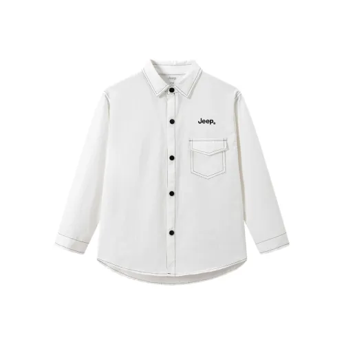 JEEP Белый Школьный возраст Повседневная Рубашка